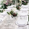 bUCLA 350PCS Silver Plastic Dinnerware Set for 50 Guests -