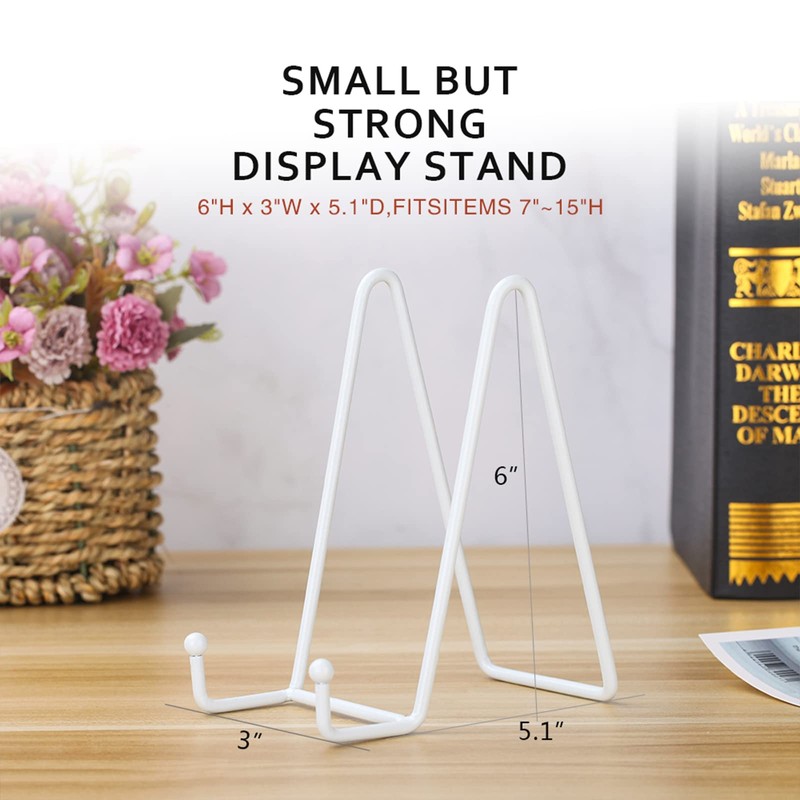 LIONWEI LIONWELI White Decorative Plate Stand Holder Picture Frame Stand