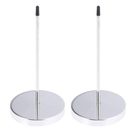 Pack of 2 Memo Holder Spike Paper Spike, Receipt Holder, Silver Safety Note Holder, Nail Stick with Round Base, for Bill Receipt Paper Counter, Used for Bills, Tickets