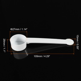 MECCANIXITY Micro Spoons 10 Gram Measuring Scoop Plastic Flat Bottom Mini Spoon for Home Kitchen Powder Measurement Baking 30Pcs