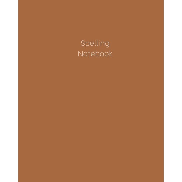 Spelling Notebook: Caramel Primary Kindergarten Guided Dotted Lined Notebook