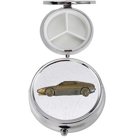 Beema m1 refY car Pewter effect vehicle On A Mirrored 3 Section Container Pill trinket Box caddy