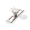 khtumeware 5 Pack 1-1/4 Inch Polished Nickel Cabinet Knobs Backplate