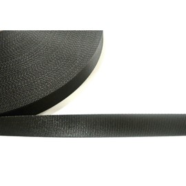 32mm Polyester Saddle Webbing Black Heavy Duty Strap For Backpacks Handles Bags Straps (10 Metres)