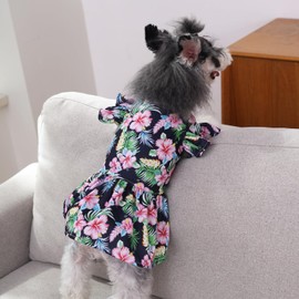 CuteBone Frilly Dog Dress Princess Puppy Birthday Dresses with Ruffled Sleeves Cat Clothes Outfit for Small Dogs Girl Pet Apparel FX05L