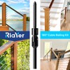 RiaYer 20 Pack Black Cable Railing Kit & Hardware, T316