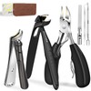 Toenail Clippers for Thick Toenails 6Pcs, Long Handle Nail Clippers