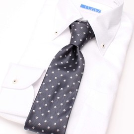 Dress Code 101 TIE-FT Men's Washable Necktie, Cute Design, Perfect for Cat Lovers and Dog Lovers, Perfect as a Present, Casual, Camouflage, Military - Necktie Paw x Gray