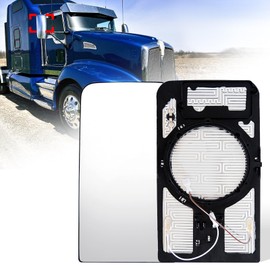 Single Top Main Defrost Heated Door Mirror Glass for 2013-2018 Kenworth T600 T660 T800/Peterbilt 387 Series Truck