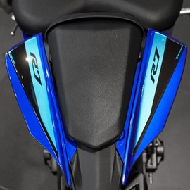 Resin Bike Motorcycle Stickers Compatible with Yamaha YZF R7 2021-2025 Icon Blue. Rear Tail Protection from Bumps and Scratches. Resin Stickers with 3D Effect Made in Italy