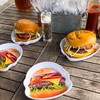 Mind Reader Burger Serving Plate Set, Hosting Essentials, Outdoor Kitchen