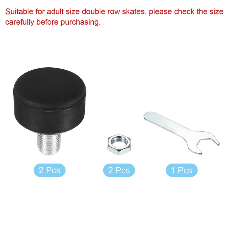 PATIKIL Roller Skate Toe Stops with 0.6'' Bolts, 1 Pair