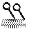 Qrity Pack of 20 Eye Screws 16 mm, Screw Ring,
