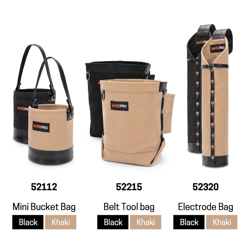 WISEPRO Canvas Mini Tool Bucket, 6 Inch Mini Tool Bag