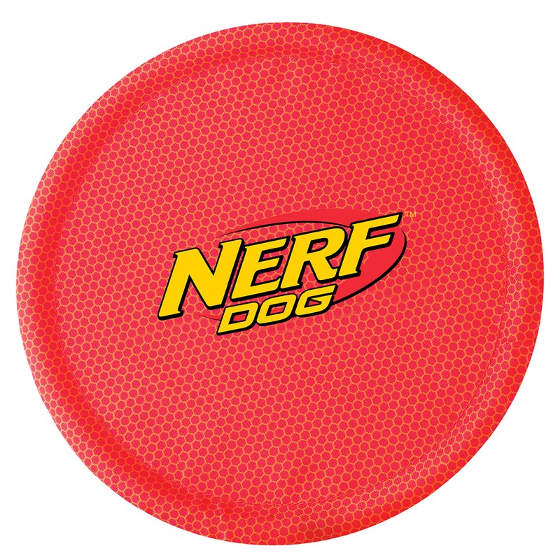 Nerf Dog Nylon Flyer Dog Toy, Flying Disc, Lightweight, Durable