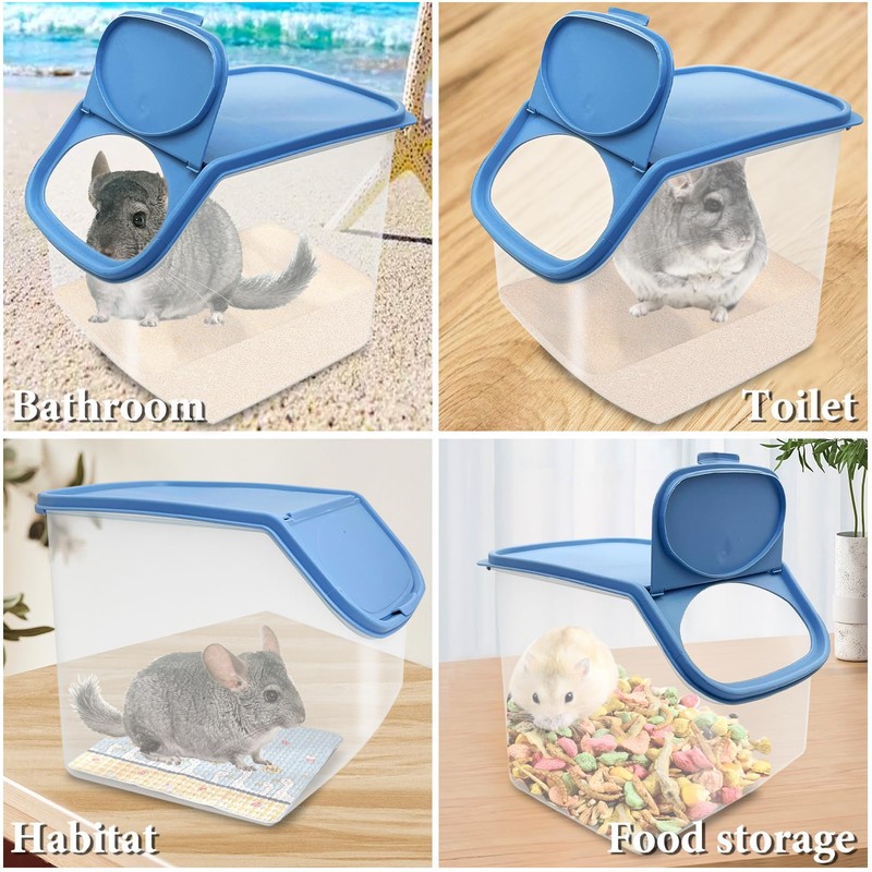 BNOSDM Large Chinchilla Sand Bath Container Large Chinchilla Dust Bath