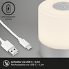 BRILONER Mini LED Table Lamp Wireless, Dimmable Bedside Lamp Touch,
