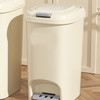 Foot Step Trash Can Large Capacity Versatile Stylish Lid Design