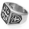 Stainless Steel Crusader Jerusalem Cross Ring (15)