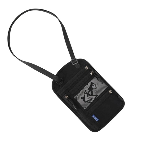 Neck Pouch with RFID Protection Anti-Theft Travel Purse Chest Bag