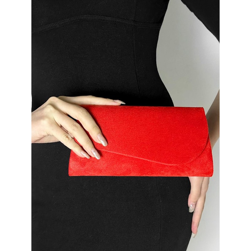 YYW Women Clutch Purse Evening Envelope Bags Elegant Velvet Shoulder