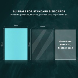 Clacier Blue MTG Card Sleeves, Hypttior Dual Matte Textured 100 Card Sleeve with 100 Inner Sleeves for Standard Card, MTG, PKM, Baseball Card, Sports Cards