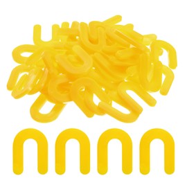 uxcell 500Pcs Horseshoe Shim Tile Spacers 5mm 3/16 Inch U Shape Plastic Wall Floor Tile Spacers for Tile Leveling, Yellow