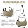 Nylon Crescent Bag Medium Crossbody Shoulder Bag with Adjustable Strap,