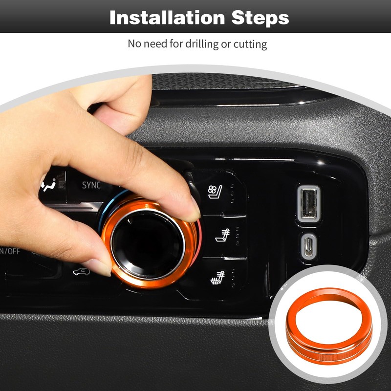 Dash Control Knob Trim Kit for 2022-2025 Silverado 1500 LT