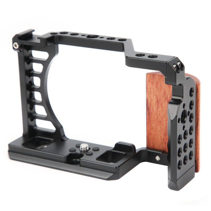 Aluminum Alloy Camera Video Shooting Cage Kit with Wooden Handle