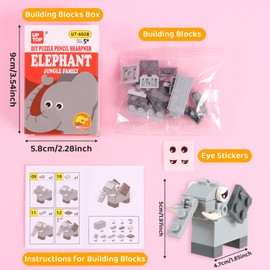 24 PCS Building Blocks Pencil Sharpener for Kids Handheld Pencil Sharpener Bulk Building Blocks Manual Pencil Sharpener Kids Pencil Sharpener for School Office Home