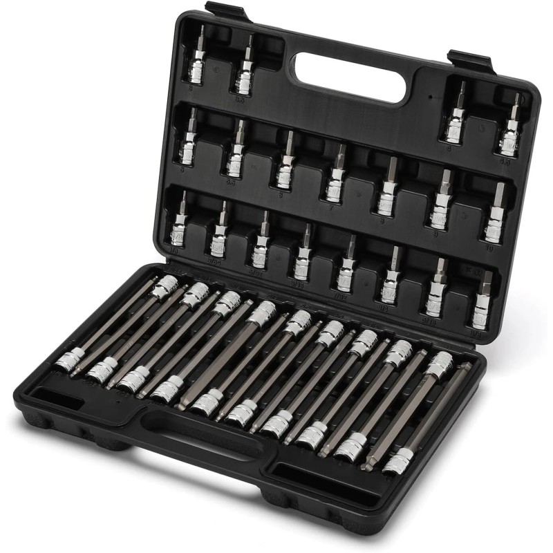 FOCUS AUTO TOOLS 38PCS 3/8" Drive Hex Bit Socket Set