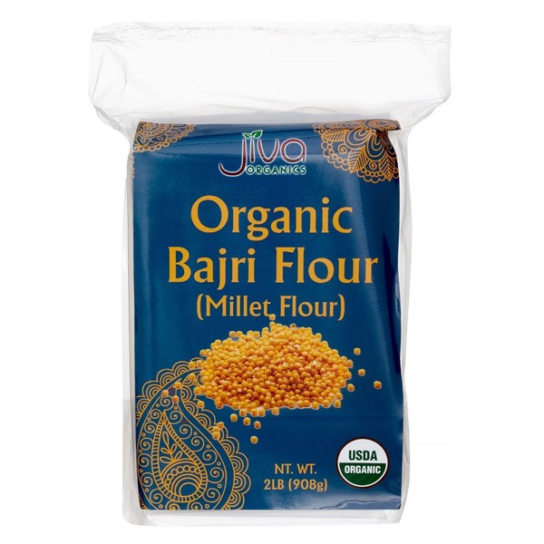 Jiva USDA Organic Millet Flour (Bajri / Bajra Flour) 2 Pound Bag
