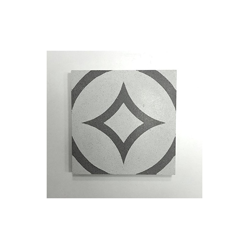 Luna Gray Encaustic 8x8 Honed Finish Cement Tile Floor