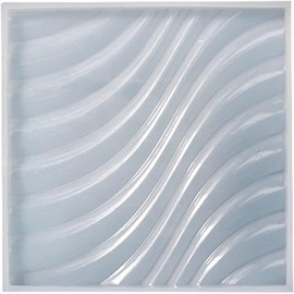 1pc Clear Ocean Coaster Resin Mold,Square Wavy Coasters Silicone Molds for Epoxy Resin,Riverbed Ocean Organizer Tray Plate Resin Casting Mold Jewelry Casting Supplies