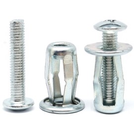 Hollow Door Anchor with Phillips Heavy-Duty Bolts,Zinc Plated Steel Molly Bolt Screws Set 10set-M5x25mm