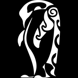 Decal Stickers of Penguin Die Cut (White) (Set of 2) Premium Waterproof Vinyl Decal Stickers for Laptop Phone Accessory Helmet Car Window Mug Tuber Cup Door Wall - BICVER1033942WHW19Y24