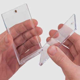 JIAQI 10 Pieces Magnetic Card Holder 35 PT Trading Cards Protectors Clear Acrylic Cards Protectors for Baseball Football Sports Card Trading Cards Game Card Storage and Display, MAGN10