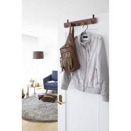 Yamazaki Home Ply Over The Door Hooks - Hanging Coat Rack, Brown
