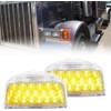 2Pcs Turn Signal Fit for Peterbilt,31 LED Triangle Amber Peterbilt