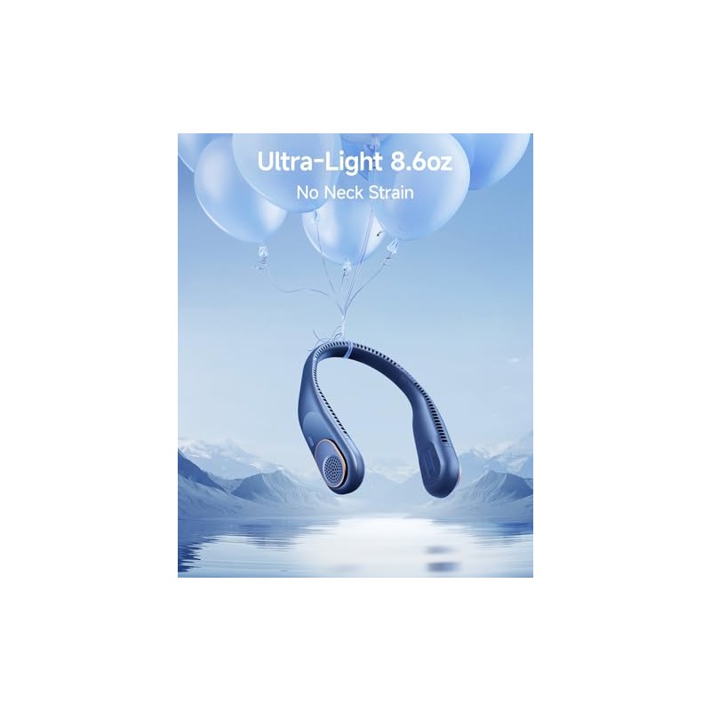 Sweetfull Portable Neck Fan - Bladeless, 4 Speeds, 20H Runtime