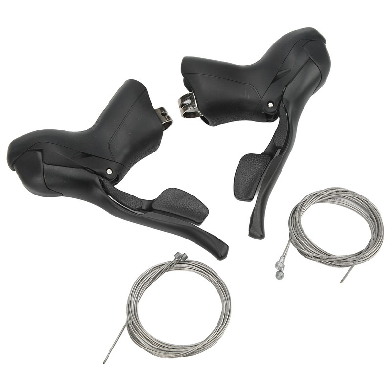 2Pcs 2x7 Speed Bike Shifter Brake Levers Aluminum Alloy PVC