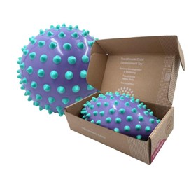 Edushape The Original Sensory Ball for Baby - 7" Deflated Purple Light Blue Color Baby Ball That Helps Enhance Gross Motor Skills for Kids Aged 6 Months & Up - Vibrant, Colorful & Unique Toddler Ball