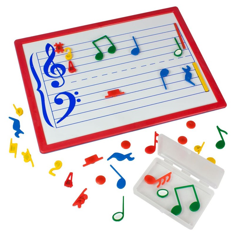 Chamberlain Music Magnetic A4 Sized Double Sided Music whiteboard with