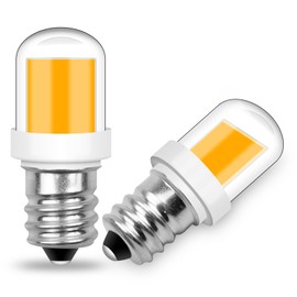 LFLAMPON E12 20w Replacement LED Candelabra Bulbs C7, Dryer LED Light Bulb for Dryer Drum and Specific 120V S6 Water Dispenser Light Bulb WE05X20431 Night Light, 2W Warm White 3000K, 2-Pack