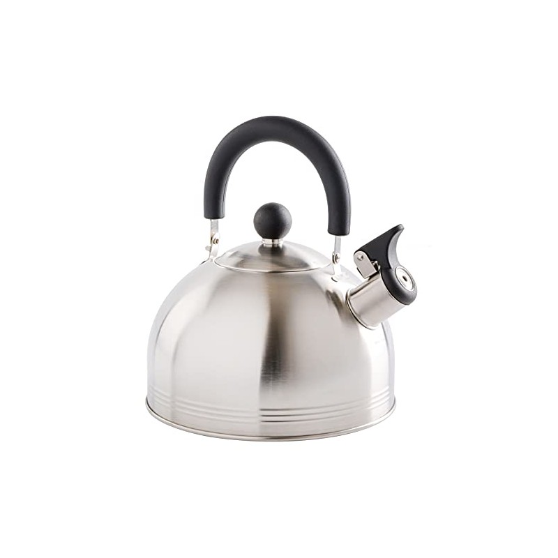 Mr. Coffee Carterton Stainless Steel Whistling Tea Kettle – 1.5-Quart
