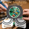 KIRKAS 10X LED Magnifying Lamp with Clamp, Real Glass Lens,