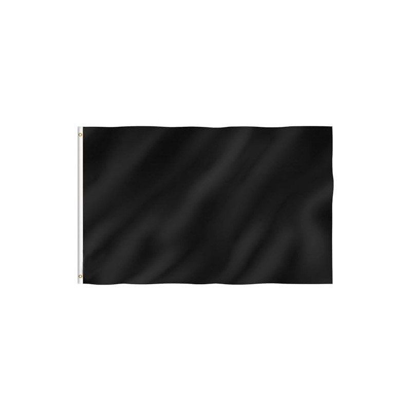 Roll Maven 1 Piece 3x5 Foot Black Flag | Plain