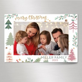 Christmas Photo Magnet Cards Customized family Name - Custom Photo Magnet Christmas Gift - Fridge Magnet