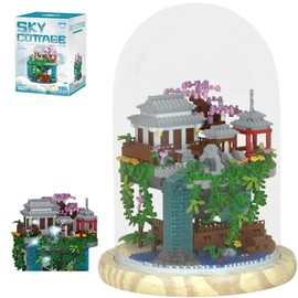 Cherry Blossom Flower Tree Building Block Set for Adult, Japanese Sakura Tree House with Lights and Dust Cover, Ideal Children's Day Birthday Gifts for Adult Kids Ages 8+(1619 pcs)